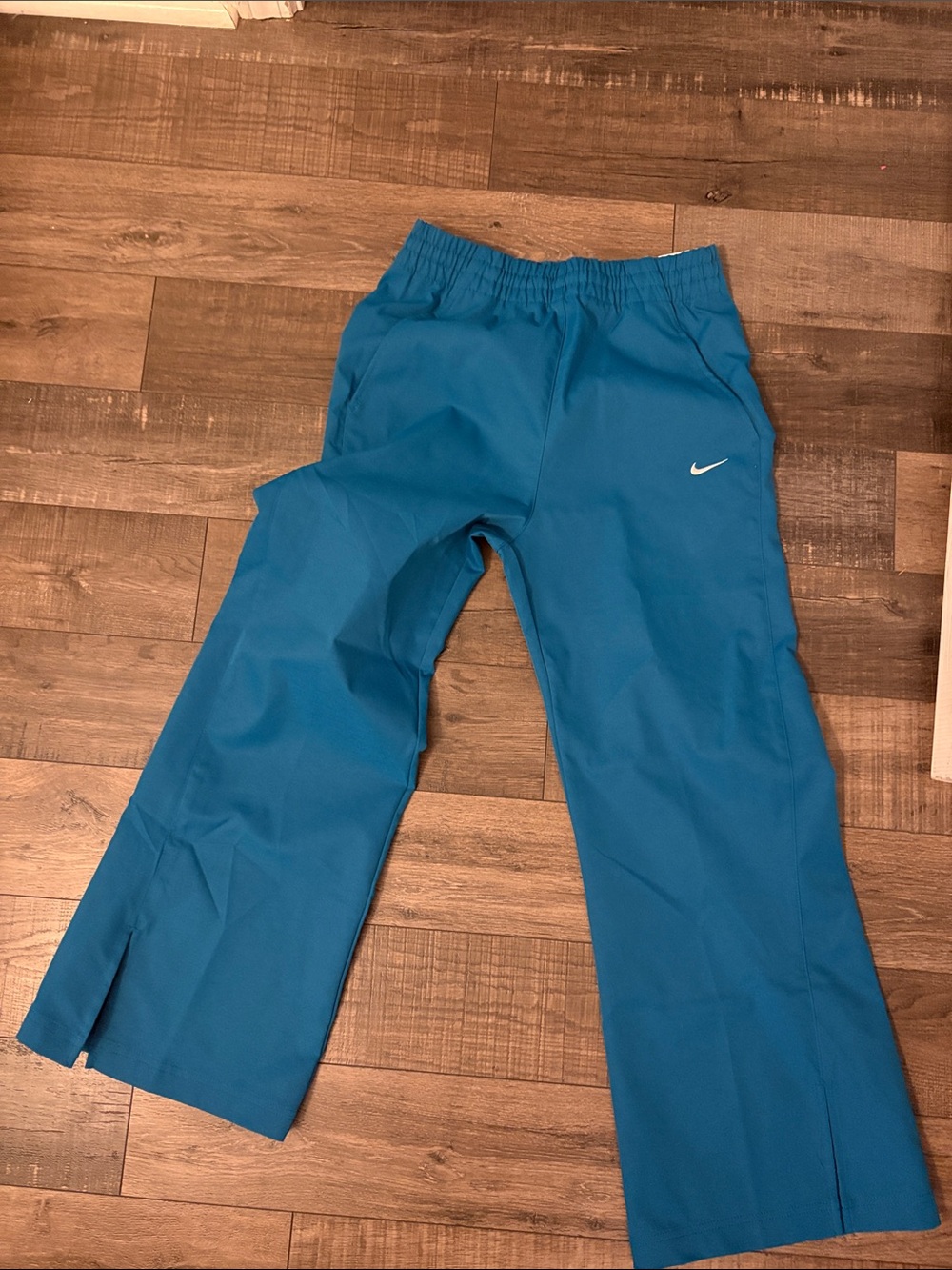 Nike Kids Blue Athletic Joggers with Swoosh